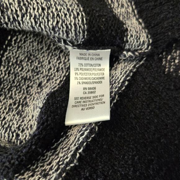 Theory Navy Blue and White Thick Stripe Sweater sz P - Picture 6 of 7